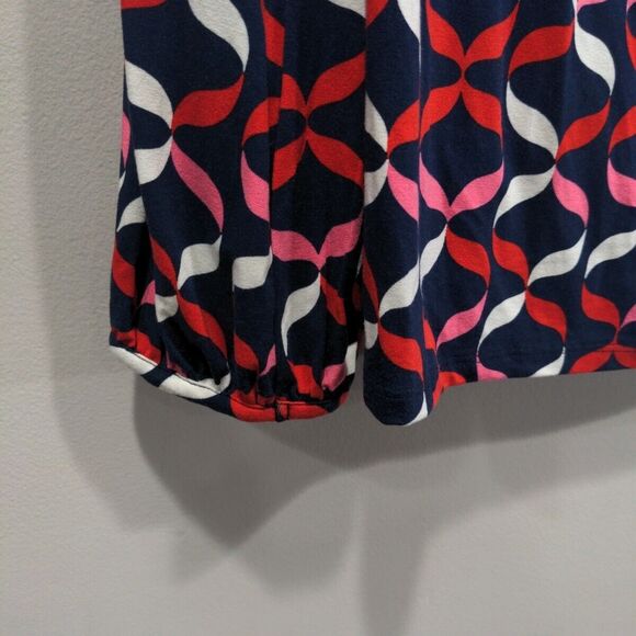 NWT Boden Womens Elodie Wrap Top Size 20/22 Navy Red Stretch Casual LS Viscose - Picture 5 of 12